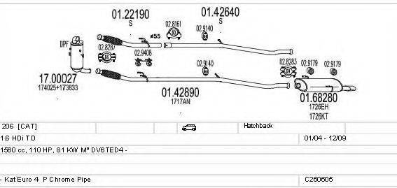 MTS C260605006660 Система випуску ОГ