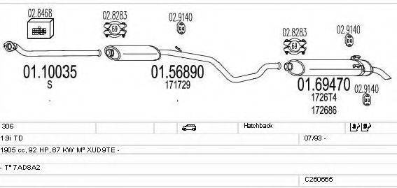 MTS C260665006830 Система випуску ОГ