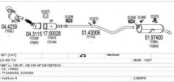 MTS C260676010024 Система випуску ОГ