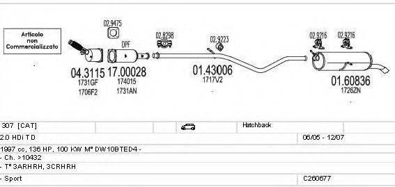 MTS C260677010025 Система випуску ОГ