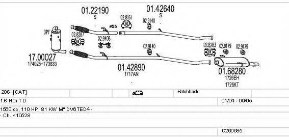 MTS C260685010067 Система випуску ОГ