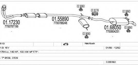 MTS C280392006380 Система випуску ОГ