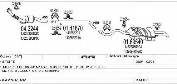 MTS C320083016583 Система випуску ОГ