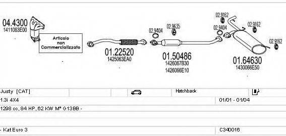 MTS C340016004871 Система випуску ОГ