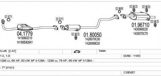 MTS C350057004911 Система випуску ОГ