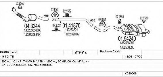 MTS C380008002798 Система випуску ОГ