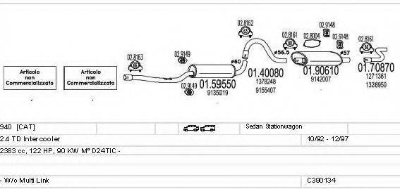 MTS C390134002296 Система випуску ОГ