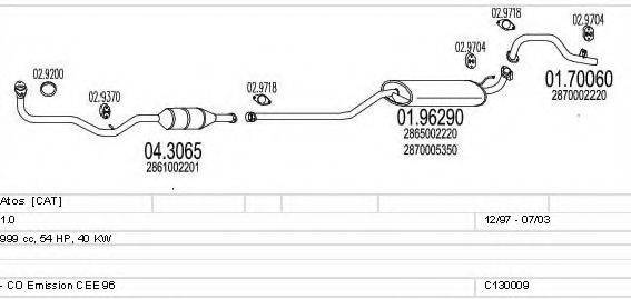 MTS C130009002753 Система випуску ОГ