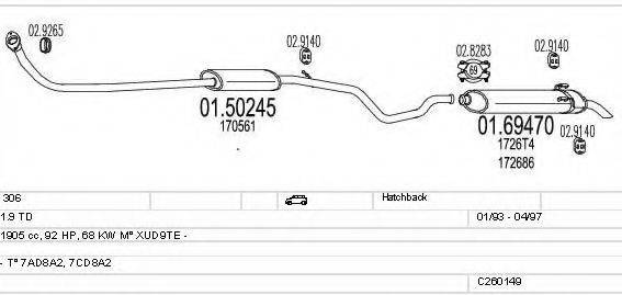 MTS C260149006048 Система випуску ОГ