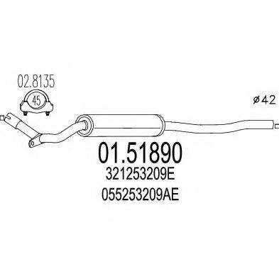 MTS 0151890 Передглушувач вихлопних газів