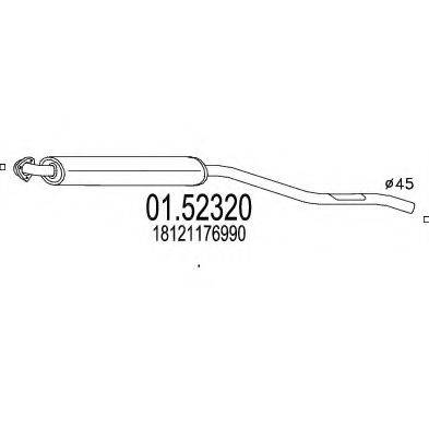 MTS 0152320 Середній глушник вихлопних газів