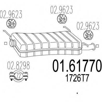 MTS 0161770 Глушник вихлопних газів кінцевий