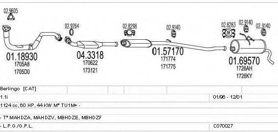 MTS C070027000943 Система випуску ОГ