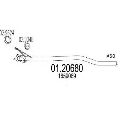 MTS 0120680 Труба вихлопного газу