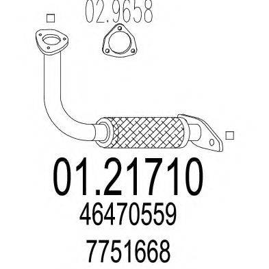 MTS 0121710 Труба вихлопного газу