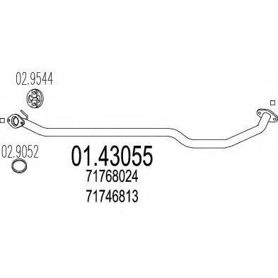 MTS 0143055 Труба вихлопного газу