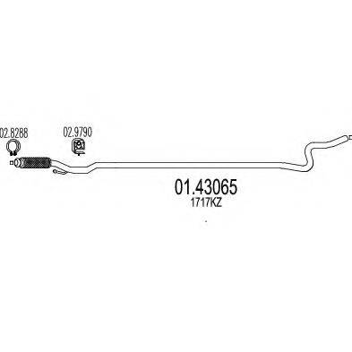 MTS 0143065 Труба вихлопного газу