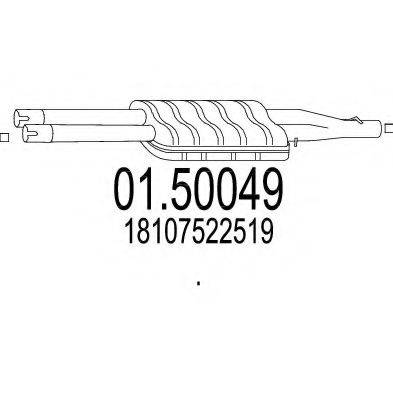 MTS 0150049 Середній глушник вихлопних газів