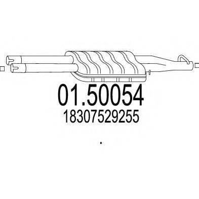 MTS 0150054 Середній глушник вихлопних газів