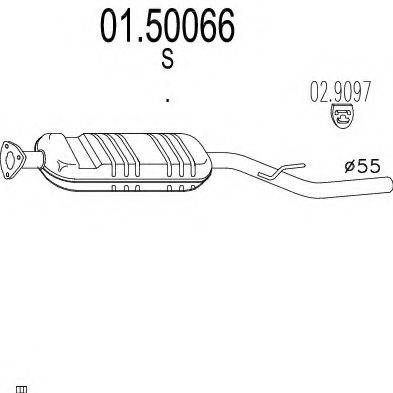 MTS 0150066 Середній глушник вихлопних газів