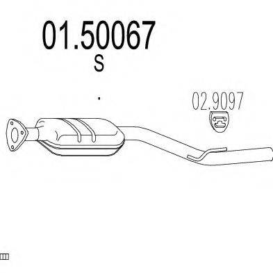 MTS 0150067 Середній глушник вихлопних газів