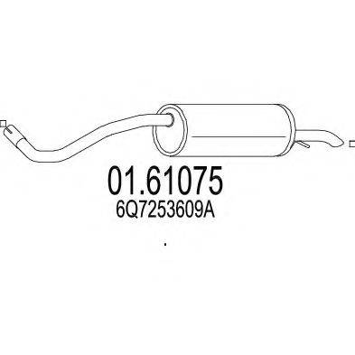 MTS 0161075 Глушник вихлопних газів кінцевий