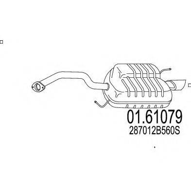 MTS 0161079 Глушник вихлопних газів кінцевий