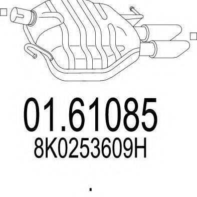 MTS 0161085 Глушник вихлопних газів кінцевий