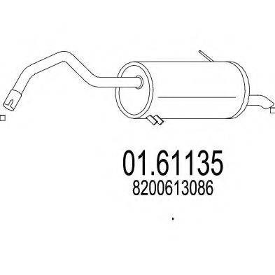MTS 0161135 Глушник вихлопних газів кінцевий
