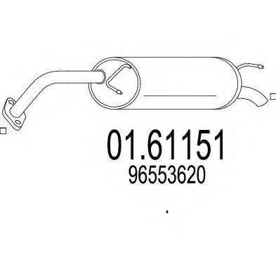 MTS 0161151 Глушник вихлопних газів кінцевий