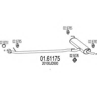 MTS 0161175 Глушник вихлопних газів кінцевий