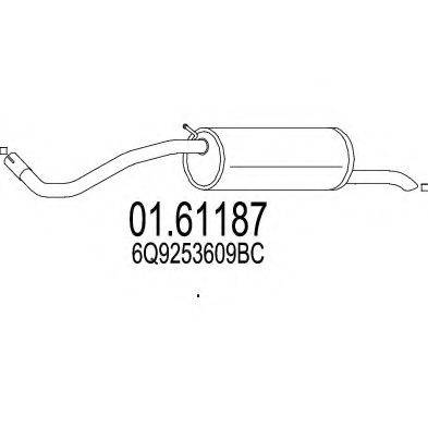 MTS 0161187 Глушник вихлопних газів кінцевий