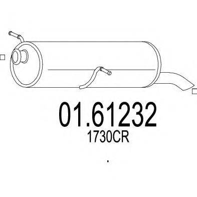 MTS 0161232 Глушник вихлопних газів кінцевий