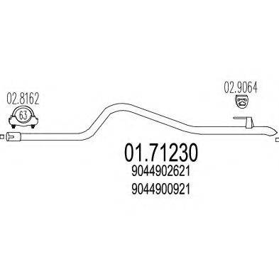 MTS 0171230 Труба вихлопного газу