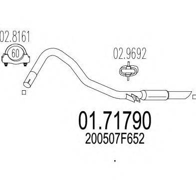 MTS 0171790 Труба вихлопного газу