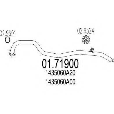 MTS 0171900 Труба вихлопного газу