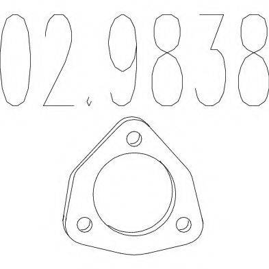 MTS 029838 Прокладка, труба вихлопного газу