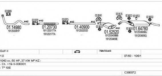 MTS C380072002865 Система випуску ОГ