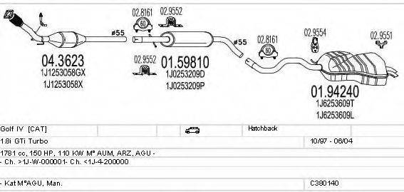 MTS C380140002940 Система випуску ОГ