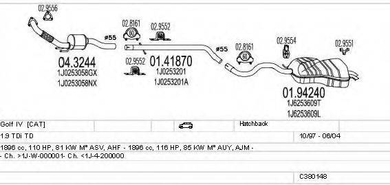 MTS C380148002949 Система випуску ОГ