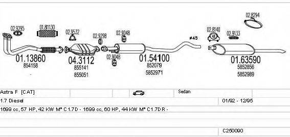 MTS C250090005199 Система випуску ОГ