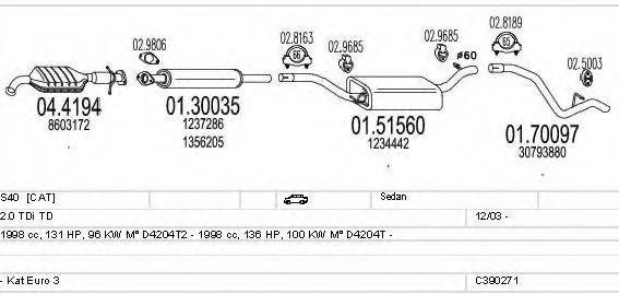 MTS C390271010860 Система випуску ОГ