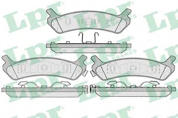 LPR 05P1039 Комплект гальмівних колодок, дискове гальмо