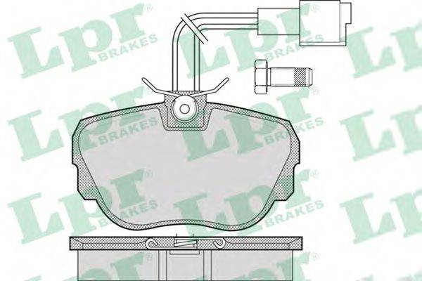 LPR 05P1079 Комплект гальмівних колодок, дискове гальмо