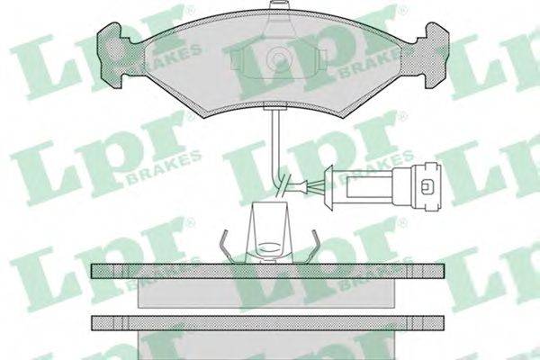 LPR 05P1087 Комплект гальмівних колодок, дискове гальмо