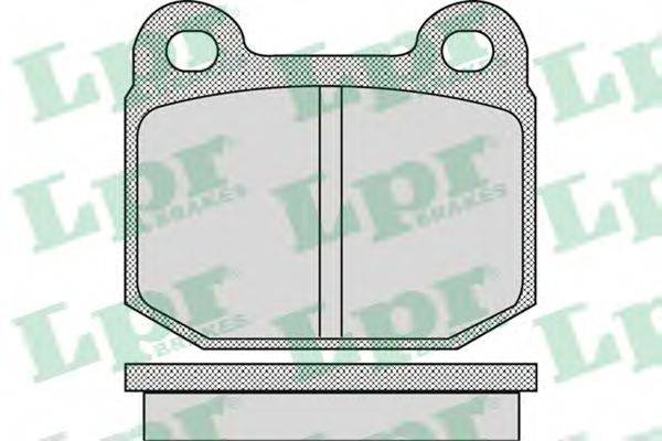 LPR 05P947 Комплект гальмівних колодок, дискове гальмо