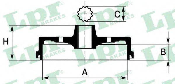 LPR 7D0228 Гальмівний барабан