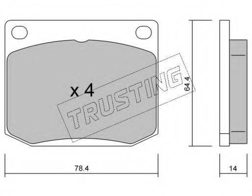 TRUSTING 0201 Комплект гальмівних колодок, дискове гальмо