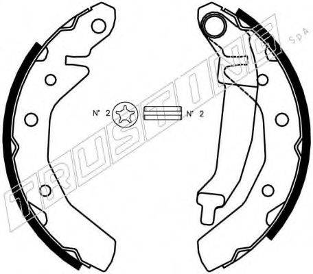 TRUSTING 027002 Комплект гальмівних колодок