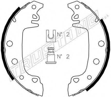 TRUSTING 034079 Комплект гальмівних колодок